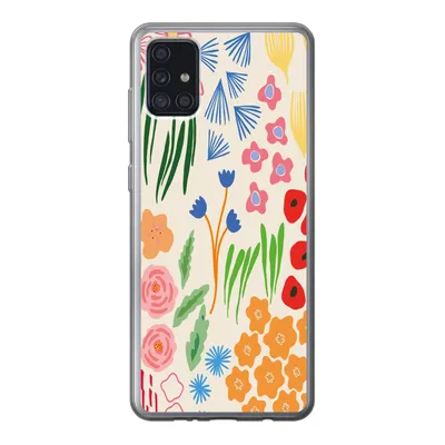 Produktbild von MuchoWow® Handyhülle Schutzhülle Hülle für Samsung Galaxy A52 5G Blumen - Muster - Feldblumen Silikon Softcase Handy Hülle - Umschlag