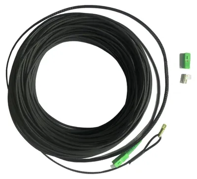 Produktbild von Elfcam - 150m Einmoden-Glasfaserkabel G.657.B3 SC/APC, 3.0mm LSZH, Geringe Dämpfung, Sehr Flexibel mit Zugöse für Wand- oder Leerrohrdurchführung – Innen-/Außenbereich