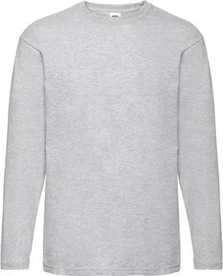 Image de Fruit of the Loom 61-038-0 | Valueweight Long Sleeve Herren T-Shirt - Farbe : Gris chiné - Größe : XL
