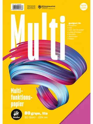 Immagine prodotto di Staufen® 734050971 Multifunktionspapier 7X PLUS - A4, 80 g/qm, lila, 50 Blatt
