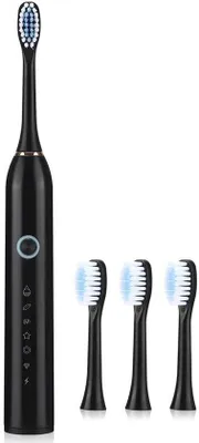 Image de Brosse à dents électrique rechargeable pour l'hygiène bucco-dentaire - Noir
