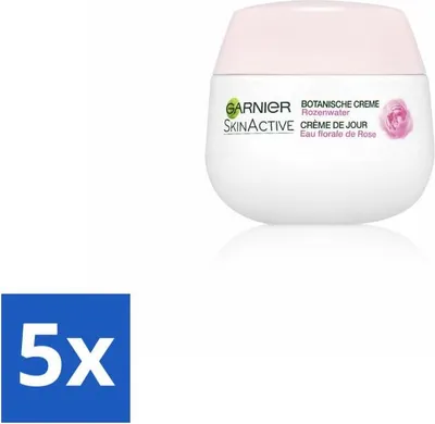 Produktbild von Garnier - SkinActive - Botanische Tagescreme - Rosenwasser - Trockene & Empfindliche Haut - 50 ml - Vorteilspack - 5 Stücke