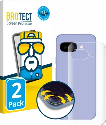 Produktbild von 2x BROTECT Fullscreen Schutzfolie für Google Pixel 9a (Rückseite) Displayschutz Folie Fullcover Klar Transparent