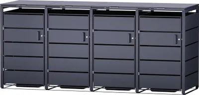 Produktbild von Mülltonnenbox Verkleidung 4er Anthrazit