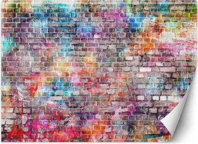 Zdjęcie produktu dla Fototapeta filzelinowa Kolorowe cegły 250x175 cm Feeby Kolorowy klej w zestawie  łatwa w montażu