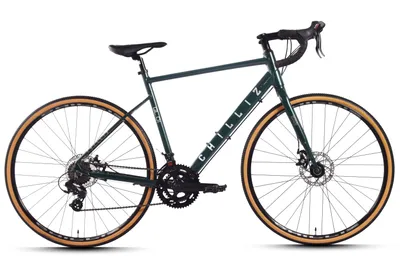 Produktbild von CHILLIZ Gravelbike Gravel 28 Zoll GL.01 grün Rahmenhöhe 54 cm Damen Herren 14 Gänge mech. Scheibenbremse