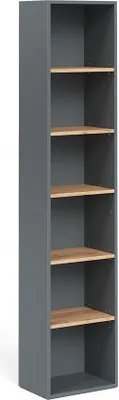 Image de Armoire haute Vicco Viktor Anthracite/chêne doré 40.2x188.6cm, Model 55158