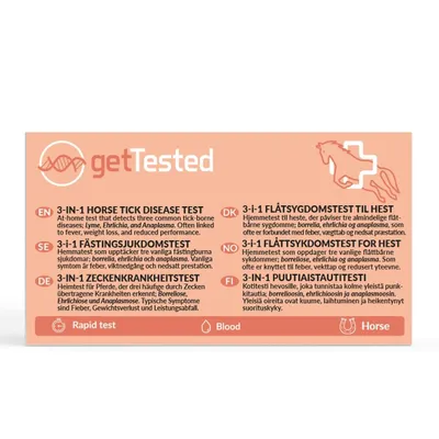 Produktbild von 3-in-1 Zeckenkrankheiten Test Pferd – Borreliose, Ehrlichiose, Anaplasmose