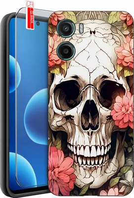 Image de ETUI do Motorola E15 | G05 CZASZKA SKUUT SZKIELET HALLOWEEN WZORY + SZKŁO