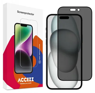 Produktbild von Accezz Privacy Displayschutz aus gehärtetem Glas für das iPhone 14 Pro / 15 / 16