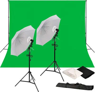 Produktbild von Bresser BR 240B LED Tageslicht Set mit Hintergrundsystem 3 x 3 m