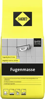 Produktbild von SAKRET Fugenmasse 2 - 5 mm dunkelgrau 5 kg