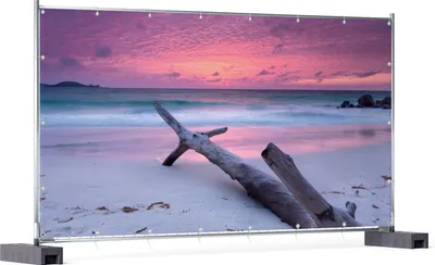 Produktbild von Wallario XXL Outdoor-Poster für Garten oder Balkon, Motiv Abendhimmel bei Sonnenuntergang, in ca. 340 x 173 cm