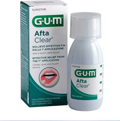Image de Sunstar | Bain de bouche - GUM AftaClear - 120 ml - Pour les aphtes et les plaies - Soulagement immédiat