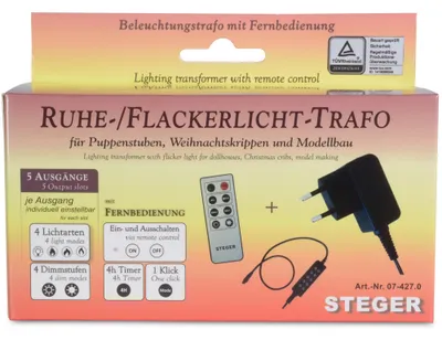 Produktbild von Riffelmacher Ruhe- / Flackerlicht Trafo mit Fernbedienung 78528
