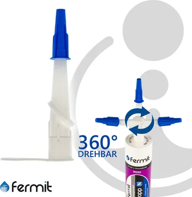 Produktbild von Fermit Kartuschenspitze, 360 Grad drehbar, 90° knickbar, wieder verschließbar - 16034
