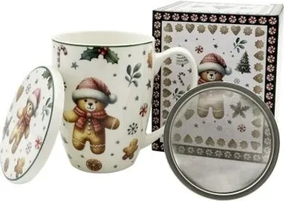 Obrázok produktu pre Porcelánový hrnek s čajovým sítkem Christmas Cuties