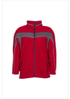 Produktbild von Planam Plaline Fleecejacke rot/schiefer Gr. XS, 2567040