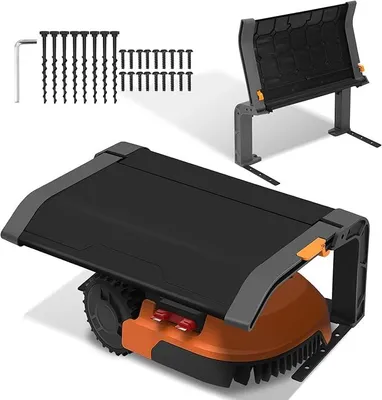 Produktbild von Klappbare Mähroboter Garage Dach Carport für Rasenmäher Rasenroboter Automower, Klappbare Überdachung| Rasenroboter Garage für Garten Witterungsbeständig+UV-Schutz - einfacher Aufbau