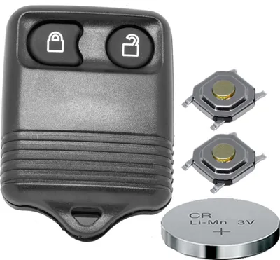 Produktbild von Auto Schlüssel Funk Fernbedienung 1x Gehäuse 2 Tasten + 1x CR2032 Batterie + 2X Mikrotaster kompatibel mit Ford