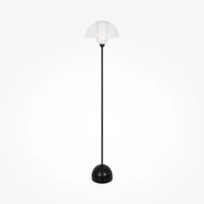 Immagine prodotto di Lampada da terra in metallo vetro E14 139 cm nero bianco rotondo moderno