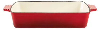 Produktbild von ERNESTO®Gusseisen-Auflaufform Auflaufschale Gusseisenform Ofenbackform Ø25,8 rot