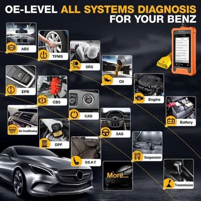 Obrázek produktu pro Diagnostický přístroj OBD2 pro automobily – Inteligentní diagnostický nástroj s více než 31 funkcemi resetování