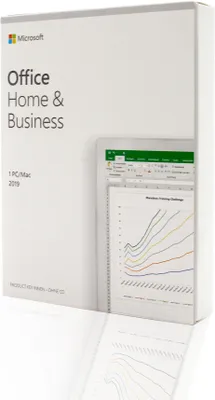 Produktbild von Microsoft Office 2019 Home & Business | multilingual, 1 PC (Windows 10) / Mac, Dauerlizenz | Box