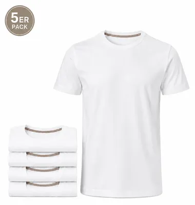 Produktbild von Mivaro Herren T-Shirt 5er Pack Basic Rundhals - Männer Tshirt 100% Baumwolle atmungsaktiv - kurzarm - Unterziehshirt - Regular Fit - bis Größe 5XL