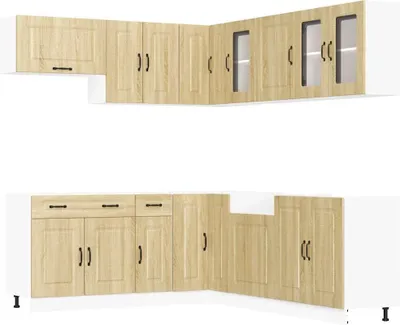 Image de vidaXL Ensemble d'armoires de cuisine Kalmar 11 pcs. chêne Sonoma bois composite