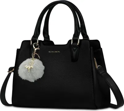 Immagine prodotto di IGOLUMON Borsa da donna media in pelle nera