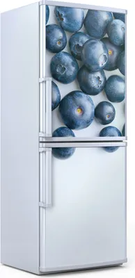 Produktbild von Kühlschrankdekoration  60x180 cm  Aufkleber auf dem Kühlschrank - Farbige Blaubeeren Früchte