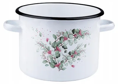 Produktbild von Emalia Rybnik Eukaliptus Garnek Emaliowany 4.5L 20cm
