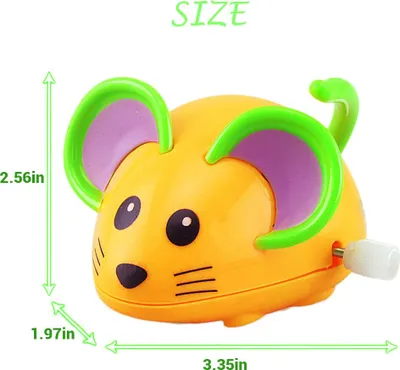 Produktbild von Niedliche Cartoon-Ratte zum Aufziehen, Spielzeug mit laufender Uhrwerk-Maus, pädagogisches Geschenk für Kinder