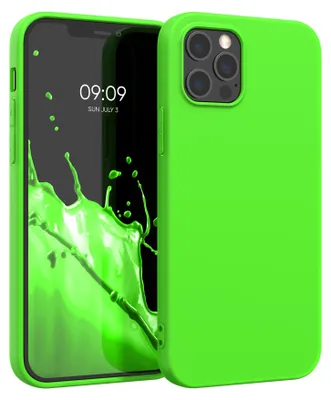 Produktbild von kwmobile Handyhülle für Apple iPhone 12 Pro Max Hülle - TPU Case - Kabelloses Laden - Schutzhülle Cover in Neon Grün