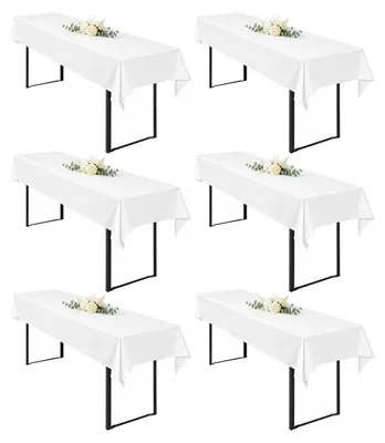 Obrázok produktu pre 6 kusov bielych obrusov na stôl, 120 g/m², 250 x 100 cm