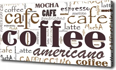 Produktbild von Moderne Malerei auf Leinwand Foto Kaffee 100x50 cm