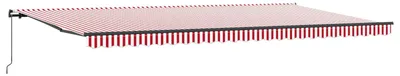 Image de vidaXL Store extensible rouge et blanc 600 x 350 cm