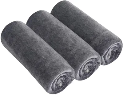 Zdjęcie produktu dla Zestaw 3 ręczników – ręczniki sportowe z mikrofibry – szybkoschnące – miękkie – lekkie – chłonne, wymiar 40 cm x 80 cm – ręczniki sportowe
