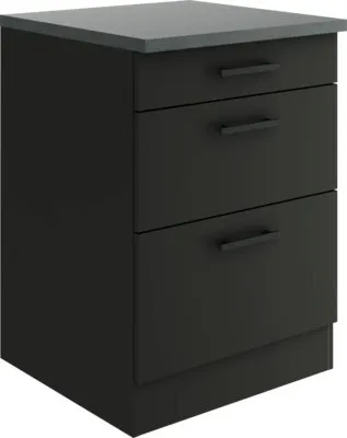 Produktbild von Optifit Schubladenunterschrank Madrid420 BxTxH 60 x 60 x 84,8 cm anthrazit matt zerlegt KUMA U636-9+