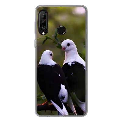 Produktbild von MuchoWow® Handyhülle Schutzhülle Hülle für Huawei P30 Lite Vögel - Zweig - Blätter Silikon Softcase Handy Hülle - Handyhülle
