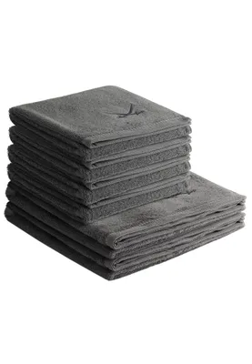 Produktbild von Sansibar Sylt Handtuch Set Frottier-Serie Classic Nr. 4 (Set, 6-tlg), anthrazit