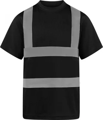 Immagine prodotto di Korntex KXS | Maglietta da lavoro Hi-Viz da uomo EN ISO 20471 - Colore: Nero - Taglia: 5XL