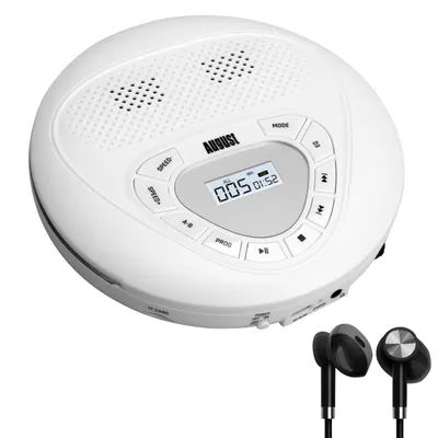 Image de Lecteur MP3 portable avec haut-parleurs intégrés et prise AUX – August SE10W