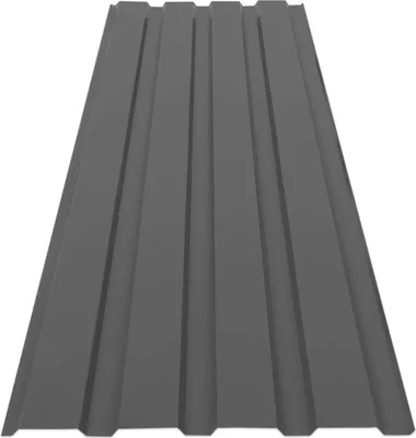 Produktbild von 15 Stück Trapezblech 115x45 cm Profiblech SET inkl. 100 Schrauben 7,7 m² Dunkelgrau