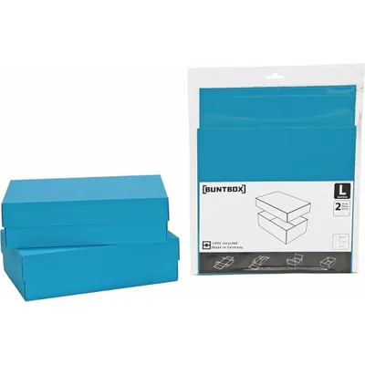 Produktbild von Buntbox Geschenkboxen l 3.6 l - 26.6 x 17.2 7.8 cm blau