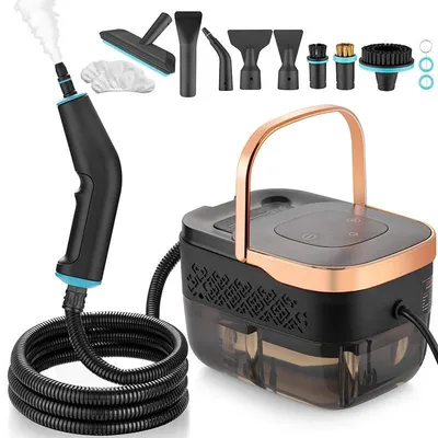 Produktbild von Handdampfreiniger - Hochdruck Dampfreiniger - 1600–1800 W - 220 V - Aufheizzeit 15 s - Für Küche Bad Haushalt - Schwarz