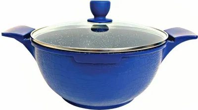 Produktbild von Kasan Kochtopf mit Antihaft-Marmorbeschichtung Ø20cm Aluguss Kazan Induktion BLAU