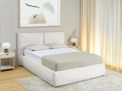 Produktbild von Polsterbett 160x200 KARLINA mit Stauraum - creme
