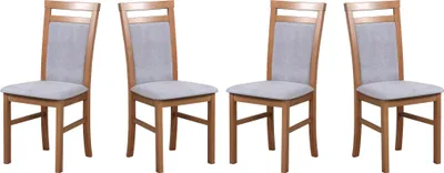 Image de Chaise de salle à manger - Set 4x MILANO 5 noyer clair, soro 90